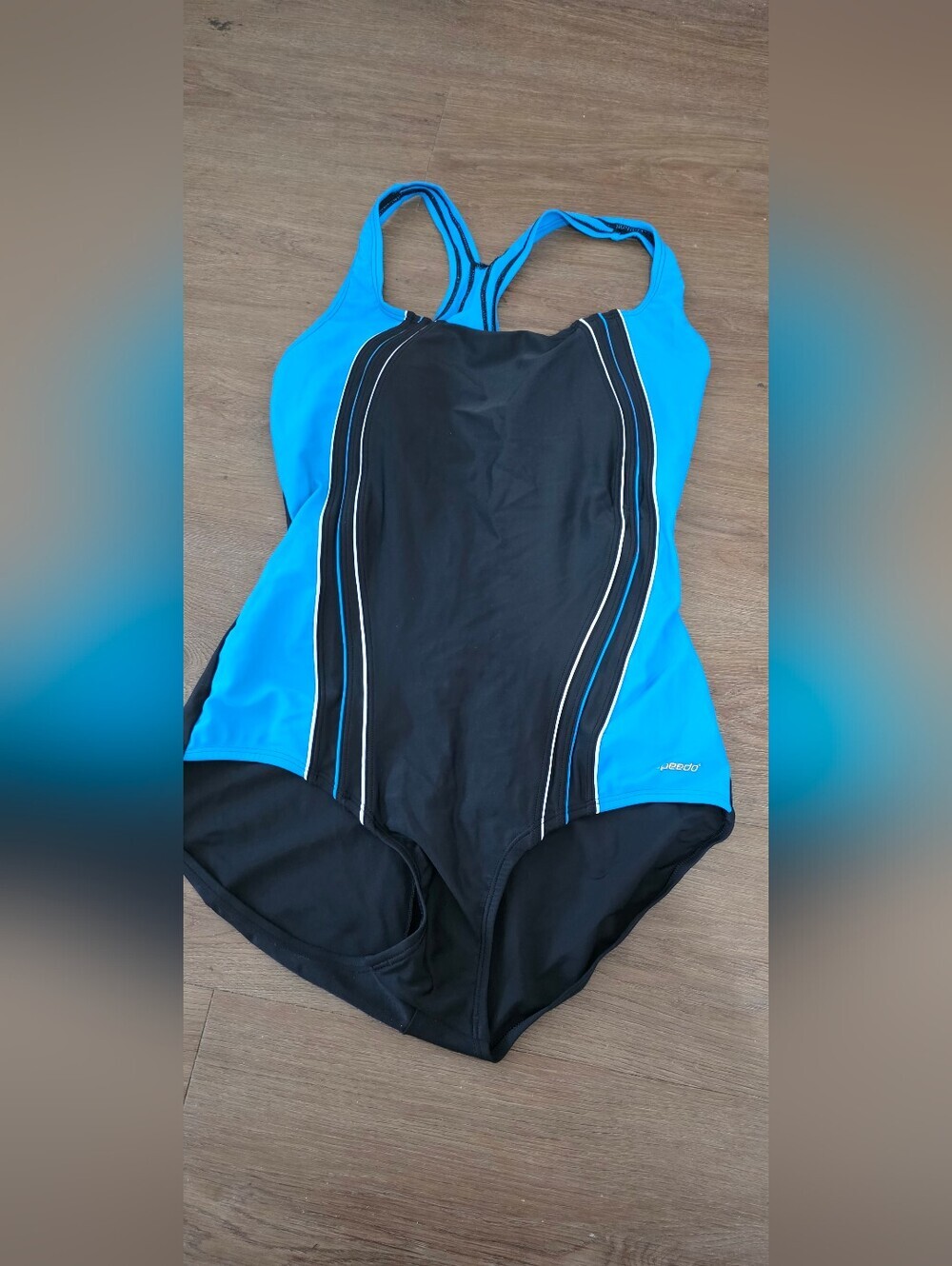 Blue and Black One-Piece Swimsuit by Speedo